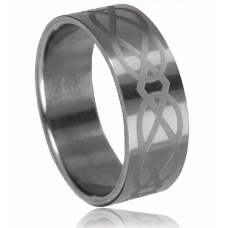 Anillo hombre acero  illusion