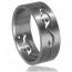 Anillo hombre acero  incrustée tribal 3 mini