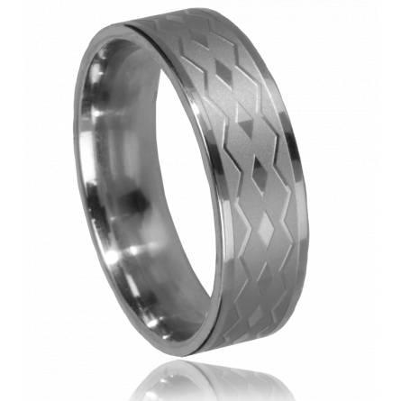 Anillo hombre acero Losange 3