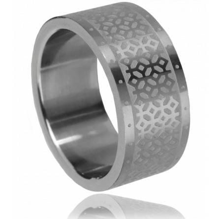 Anillo hombre acero Neige