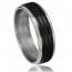 Anillo hombre acero Prestidigation negro mini