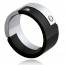 Anillo hombre acero  ruthénium 1 negro mini