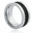 Anillo hombre acero  ruthénium ultra negro mini