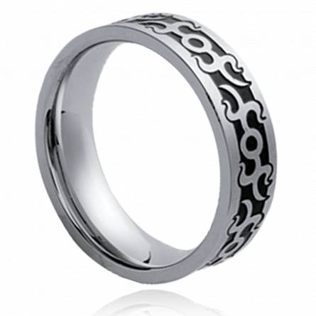 Anillo hombre acero Spirit 1 negro