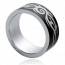 Anillo hombre acero Spirit 2 negro mini