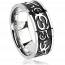 Anillo hombre acero Vermont negro mini