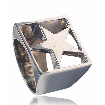 Anillo hombre plata Etoiles pleine