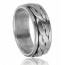 Anillo hombre plata  torsadée gris mini