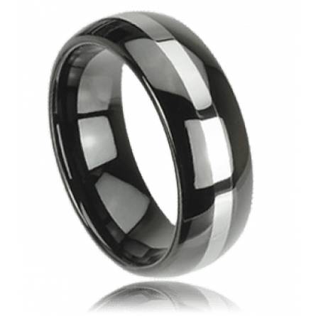 Anillo hombre tungsteno Galaxie negro