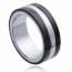 Anillo mujer acero Alaska negro mini