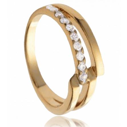 Anillo mujer bañado en oro Aries 
