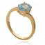 Anillo mujer bañado en oro Chloé turquesa mini