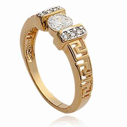 Anillo mujer bañado en oro Fanny