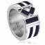 Anillo mujer plata Emage azul mini