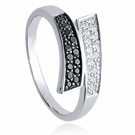 Anillo mujer plata  marquise d'antan negro