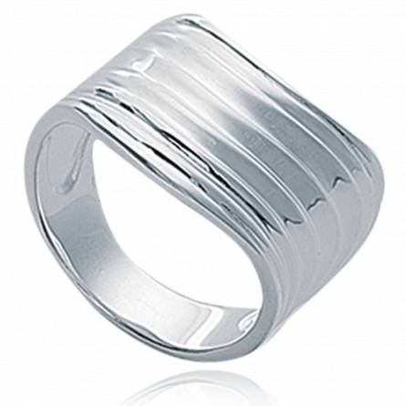 Anillo mujer plata Plissée