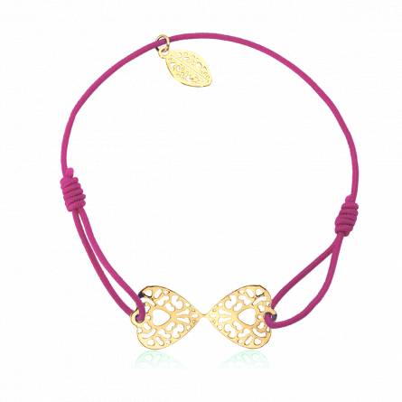 Armband frauen goldener stahl Avantis spitze rosa