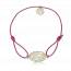 Armband frauen goldener stahl Floralys spitze rosa mini