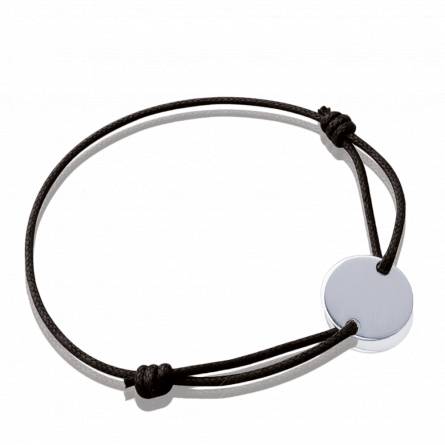 Armband frauen silber Nouée schwarz