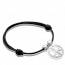 Armband frauen silber Peace 68 friedenszeichen schwarz mini