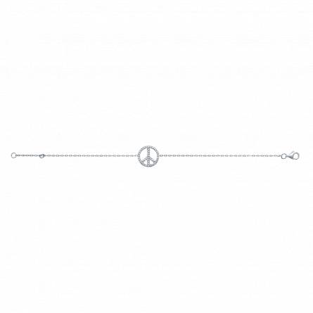 Armband frauen silber Peace contemplation friedenszeichen