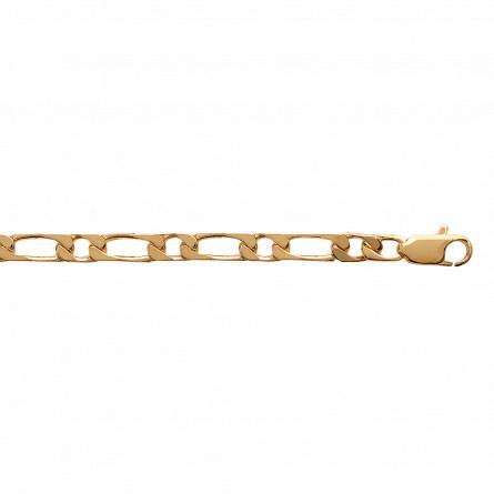 Armband herren goldplattiert Plaqué or maille figaro 1-1 5mm figaroketten