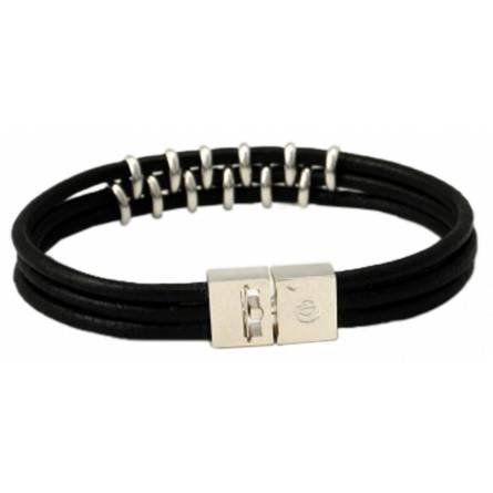 Armband herren leder Biker  schwarz