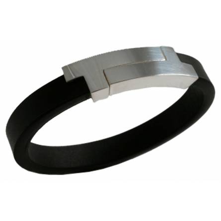 Armband herren leder Epure  schwarz