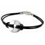 Armband herren leder Zen  schwarz mini