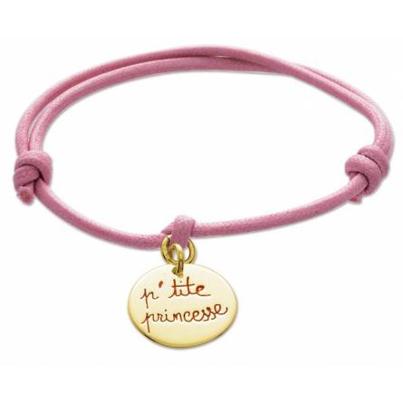 Armband kind goldplattiert P' tite princesse rosa