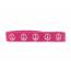 Armband kind gummi Peace friedenszeichen rosa mini