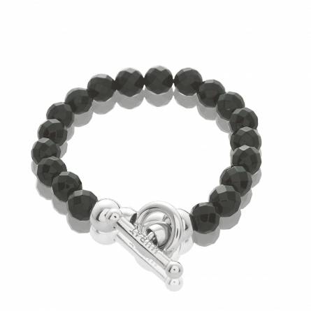 Armbandbedels dames zilver Extase zwart