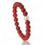 Armbanden heren elastiek Jaspe rood mini