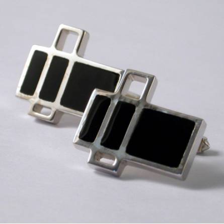 Art Déco Resin Rectangle Cuff Link