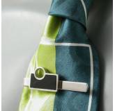 Art Déco Silver Resin Tie Clip