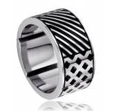 Bague acier Duts and stripes