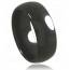 Bague acier noir Black Legend mini