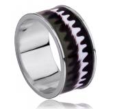 Bague acier rhodié Kenzo Hit