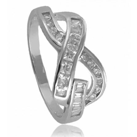 Bague argent croisé 2