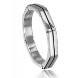 Bague argent octogonale