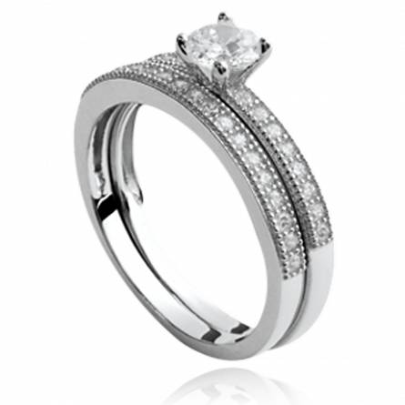 Bague Argent Solitaire Aisling