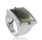 Bague carre grise Alma