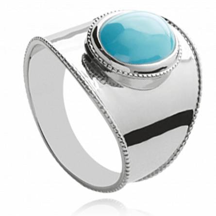 Bague femme argent Abital turquoise