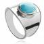 Bague femme argent Abital turquoise mini