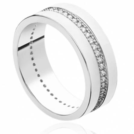 Bague femme argent Agenta blanc