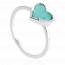 Bague femme argent Arcadio coeur turquoise mini