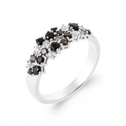 Bague femme argent Aterya noir