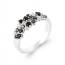Bague femme argent Aterya noir mini