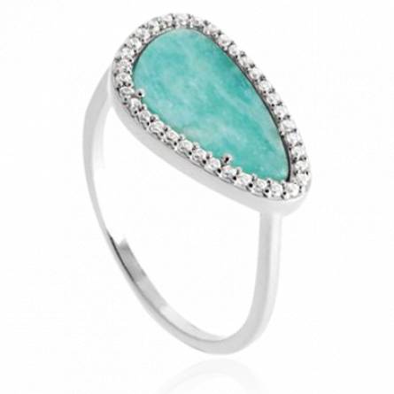 Bague femme argent Bersi turquoise