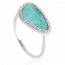 Bague femme argent Bersi turquoise mini